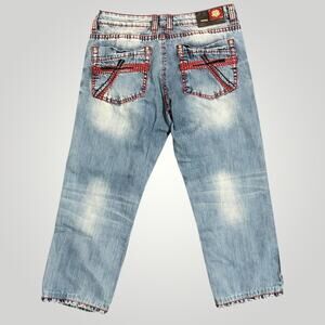 Camp David Jeans Men’s 34x27 Thick Red Stitch Y2K Made in Italy Sematary